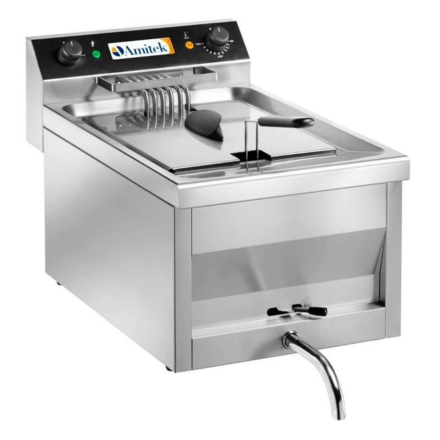 Fritadeira Elétrica Profissional 12L 9000W 400V | Amitek 6030029