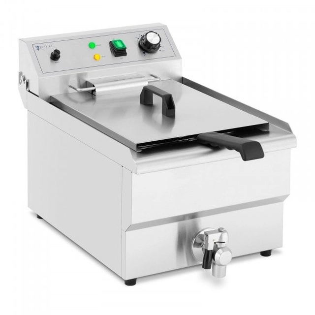 Friteuse - 13 l - 5000 W - kraan - koude zone ROYAL CATERING 10012013 RCPSF 13ETH