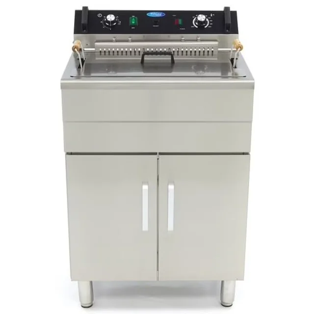 Friteuse 30L - met kraan en professionele kast MAXIMA 09365232 8720365340291