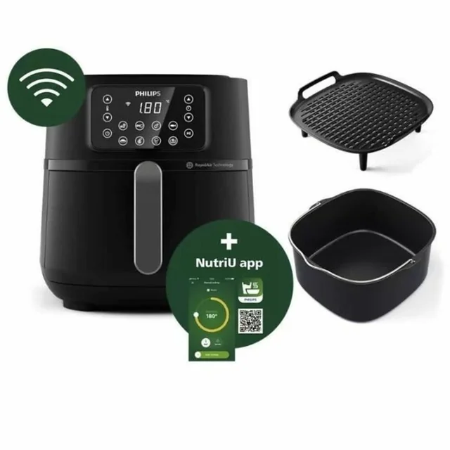 Friteuse à air chaud Philips HD9285/96 XXL Noir/Argent 2000 W 7,2 L