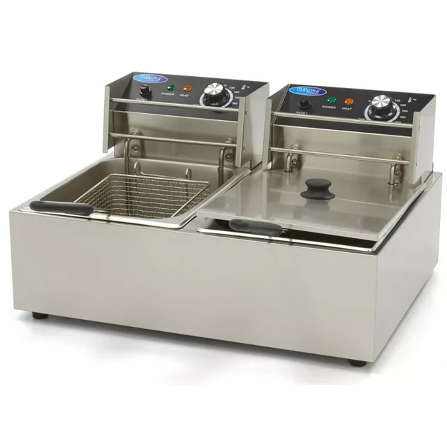 Friteuse électrique 2x6L 2500W Maxima 09364951