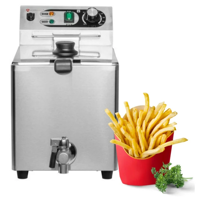 Friteuse électrique avec robinet restauration 8L 3000W 230V RQF8LV