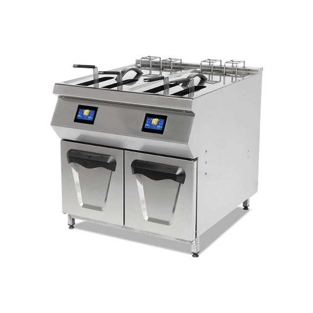 Friteuse électrique double | filtre à huile | remplissage automatique | écran tactile | 60 kW | ligne 900 | RQ.PLS.ODFE.020