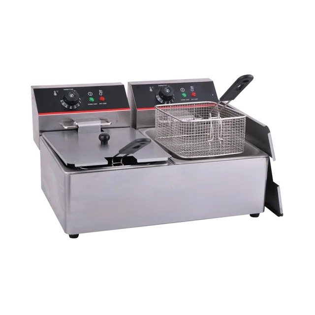 Friteuse Électrique Professionnelle 2-komorowa 2x8l 230V TEF-8L-2