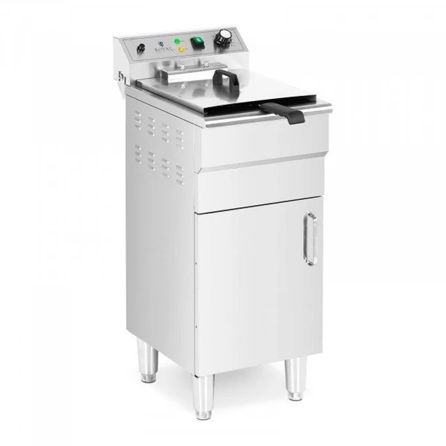 Fritteuse - 13 l - 5000 W - Hahn - Kaltzone - ROYAL CATERING Schrank 10012012 RCPKF 13DSH