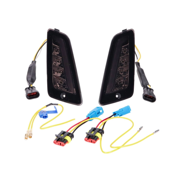 Front LED indicator set for smoke gray Vespa GT, GTL, GTV, GTS 125-300