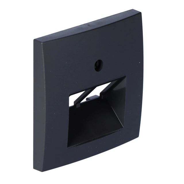 Front plate for UAE double computer and telephone connection socket, anthracite,B.Kwadrat/B.3/B.7