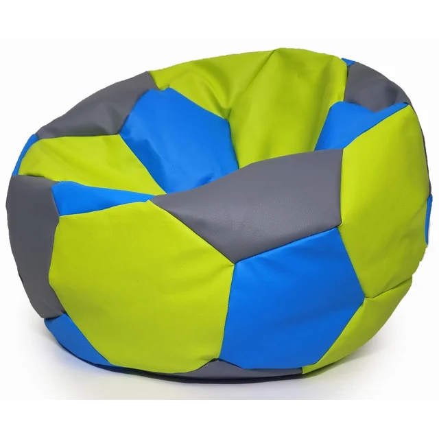 Fußballhocker 65cm lindgrau und blau