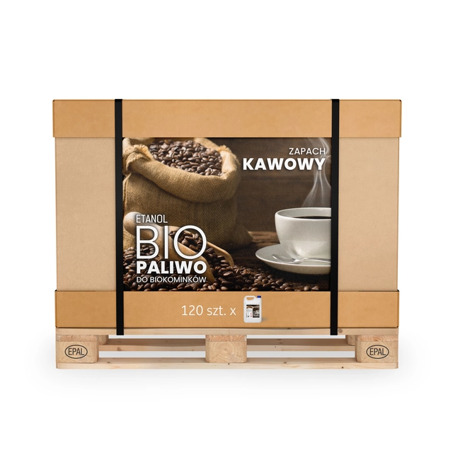Fuel for bio-fireplaces with the smell of coffee, BIOETHANOL in 5-liter containers - palette - 120x5L - 600l