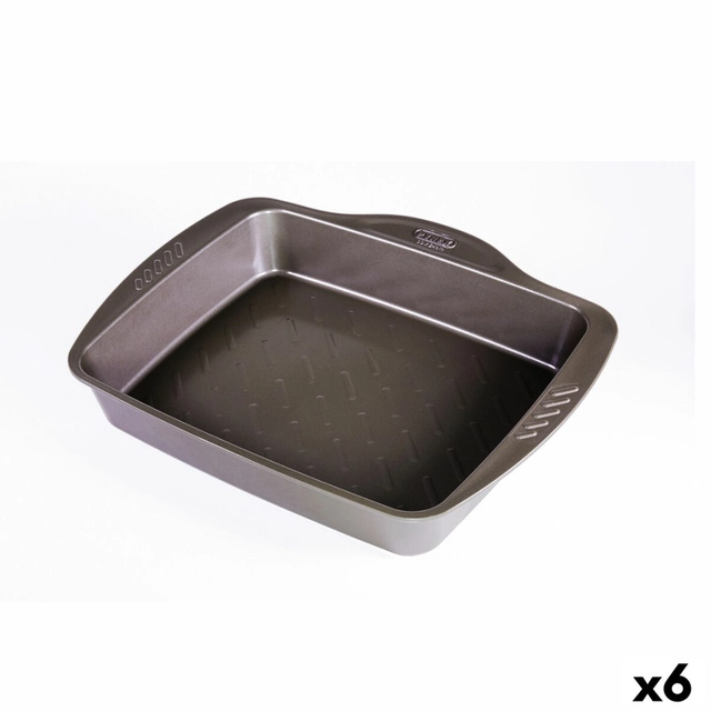 Fuente De Horno Pyrex Asimetria Rectangular Metal 6 Piezas 40 x 31 cm