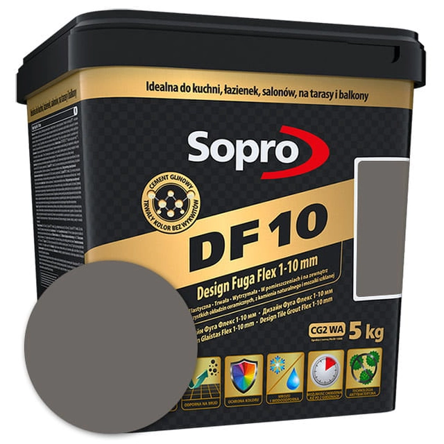 Fuga elastyczna Sopro DF 10 bazalt (64) 2,5 kg