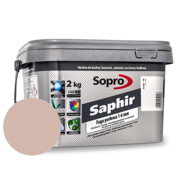 Fuga perłowa 1-6 mm Sopro Saphir beż jura  (33) 2 kg
