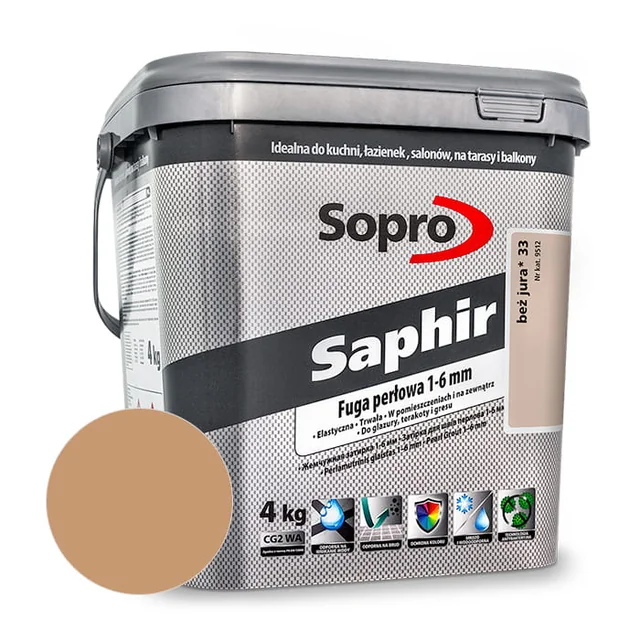 Fuga perłowa 1-6 mm Sopro Saphir karmel (38) 4 kg
