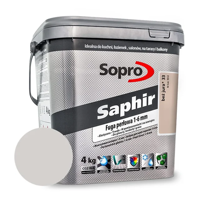 Fuga perłowa 1-6 mm Sopro Saphir srebrno-szary (17) 4 kg