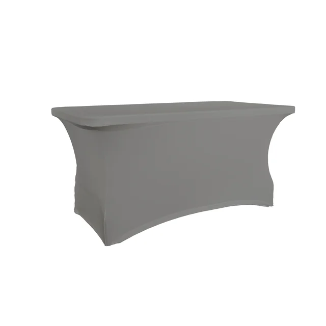 Funda para mesa rectangular, longitud 152,4 cm, gris