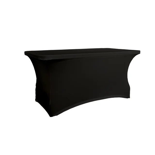 Funda para mesa rectangular, longitud 152,4 cm, negro