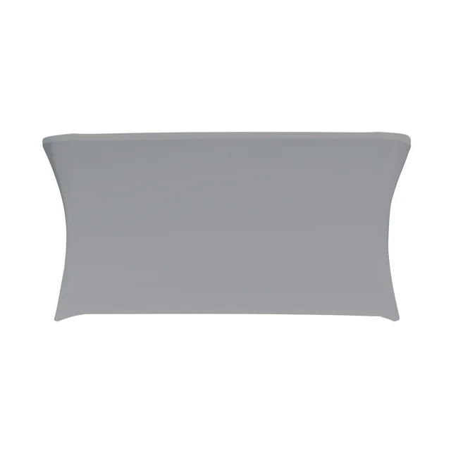 Funda para mesa rectangular, longitud 182,9 cm, gris