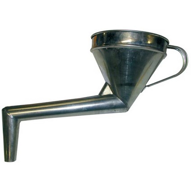 funnel with elbow bent metal.