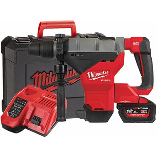 Furadeira de impacto sem fio Milwaukee M18FHM-121C 18 V | 11 J | Em concreto 45 mm | 10,2 kg | Carbono sem escova | 1 x 12 Ah bateria + carregador | Em uma mala