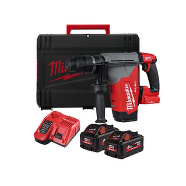 Furadeira de impacto sem fio Milwaukee M18ONEFHPX-552X 18 V | 5 J | Em concreto 32 mm | 4,2 kg | Carbono sem escova | 2 x 5,5 Ah bateria + carregador | No caso de serviço pesado