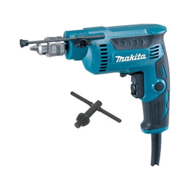 Furadeira elétrica Makita DP2010 com mandril 230 V | 370 W | 4200 RPM | Mandril 0,5 - 6,5 mm | Em metal 6,5 mm | Em uma caixa de papelão