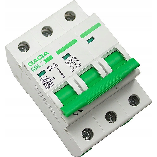 FUSIBLE C DEL INTERRUPTOR DE SOBREINTENSIDAD DE GACIA 16A 3FAZ