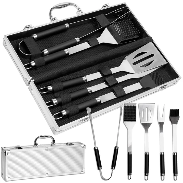 GAFAL barbecueaccessoires 6 elementenkoffer