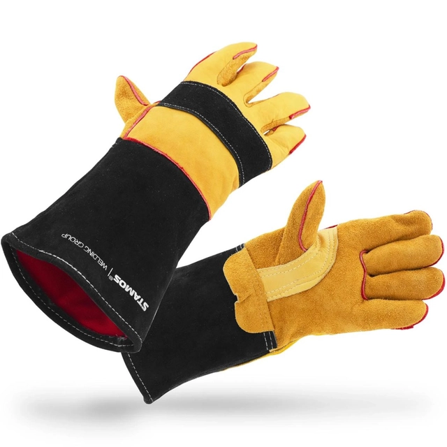 Gants de protection en cuir pour soudeur MIG TIG taille L