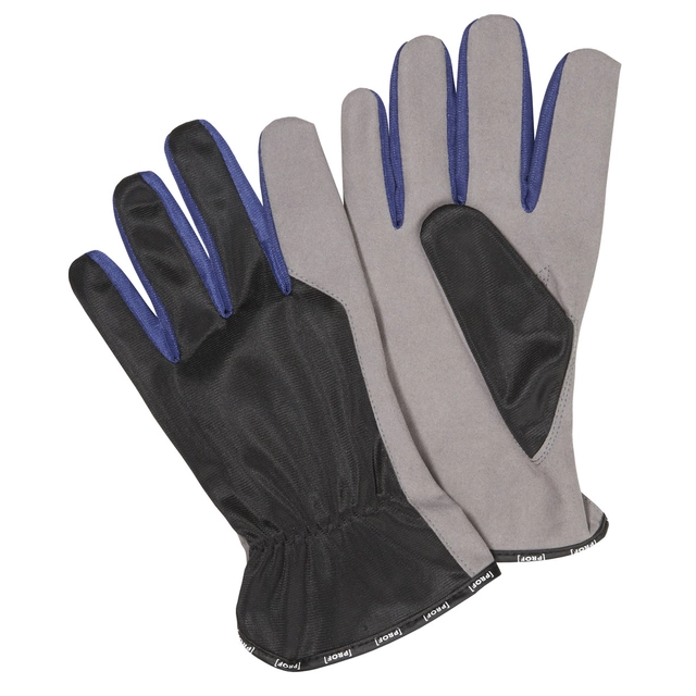 Gants de travail polyester, daim-manuel du côté de la poignée roz.9