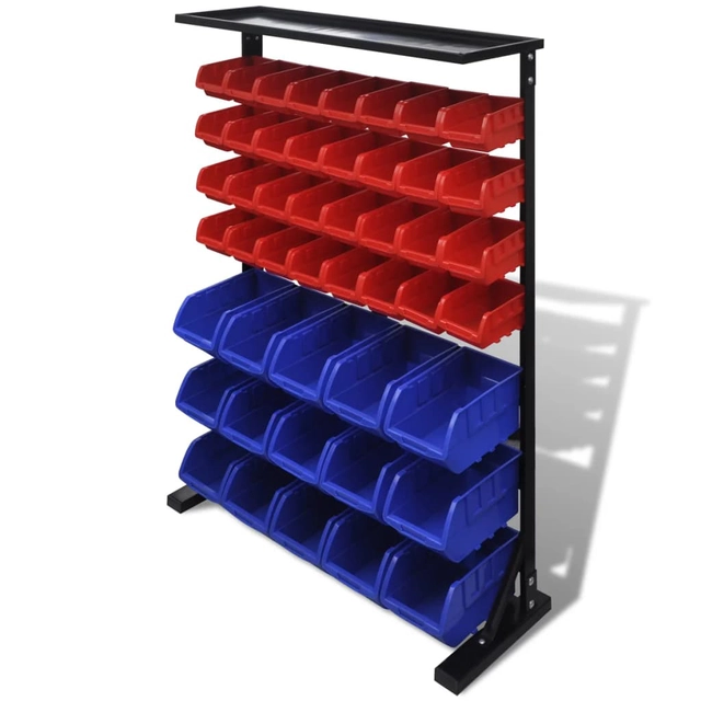 Garage Tool Cabinet, Blue and Red