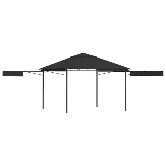 Garden furniture with a double extension roof, anthracite, 3x3x2,75m