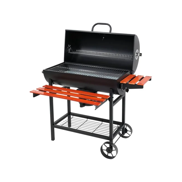 Garden grill with cover, charcoal grate, 3 shelves | 99908