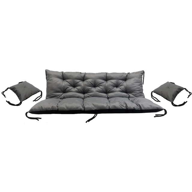 Garden set 100x60x50cm +2 waterproof gray cushions