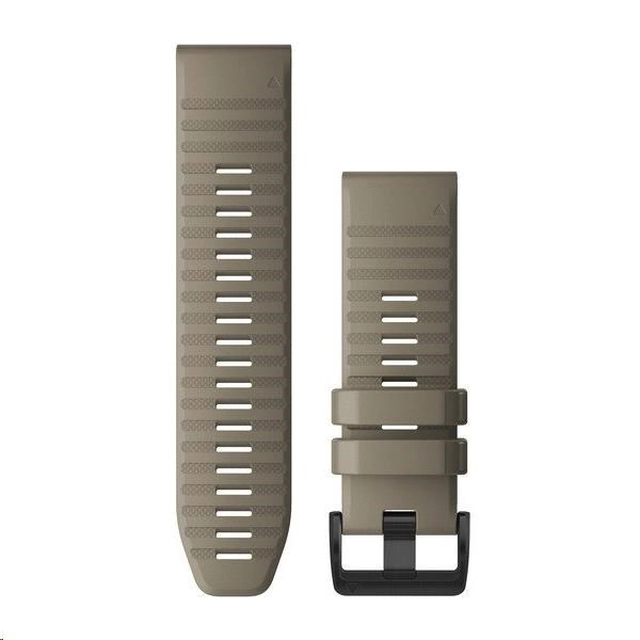 Garmin strap for fenix6X - QuickFit 26, silicone, beige, black buckle