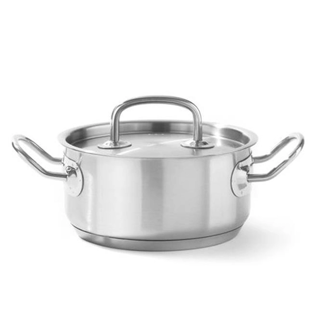 Garnek niski Kitchen Line z pokrywką 1,5 l; śr. 160 x 75 h