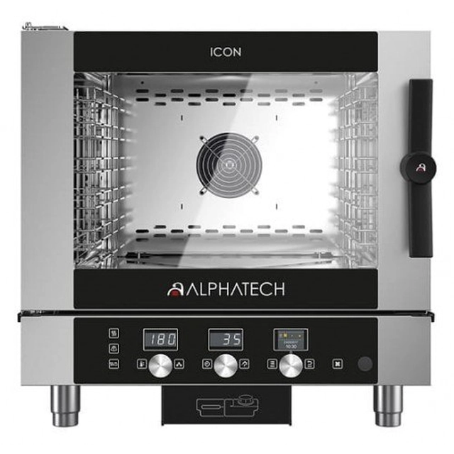 Gas convection steamer ICGT051E | 5x GN 1/1 | 5x 600x400 | Alphatech by Lainox | electronic control Alphatech by L