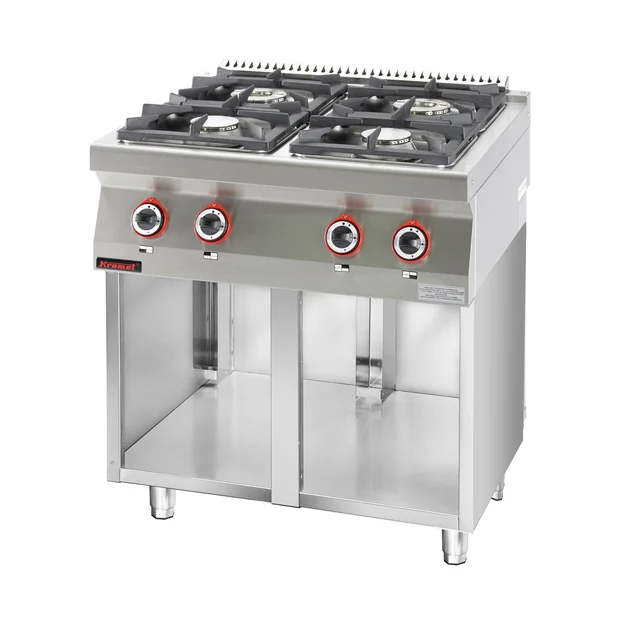 Gas cooker 4 - burner on an open cabinet base