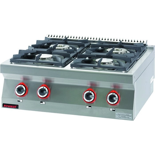 Gas cooker / 4 burners / 900x900x280 mm KROMET 900.KG-4 900.KG-4