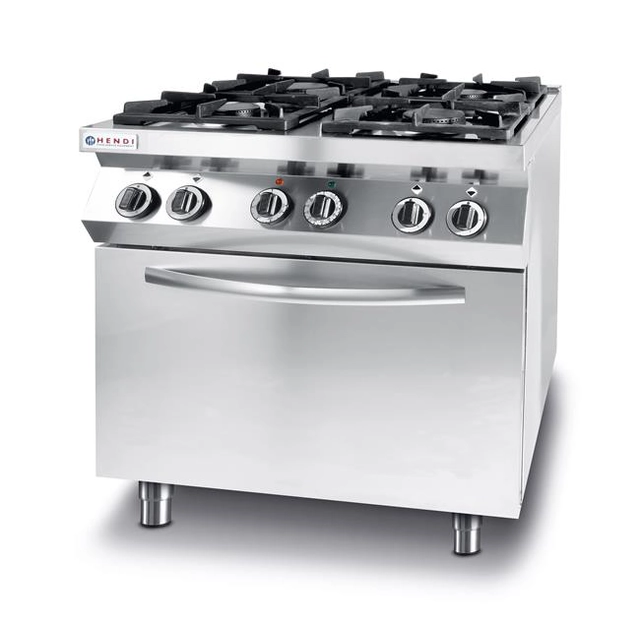 Gas cooker 4-palnikowa Kitchen Line with convection electric oven GN1/1