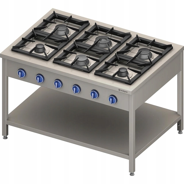 Gas Cooker Core 6-Palnikowa 32,5 kW Bottled Gas Stalgast 999613