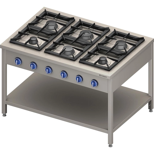 Gas Cooker Core 6-Palnikowa 36,5 kW Natural Gas Stalgast 999621