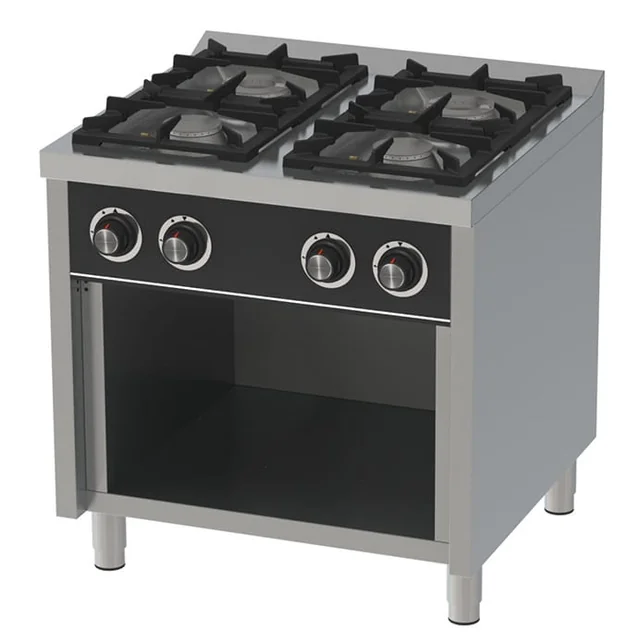 Gas cooker RQ4F750E with cabinet | 4-palnikowa | 30,6 kW | Line 750