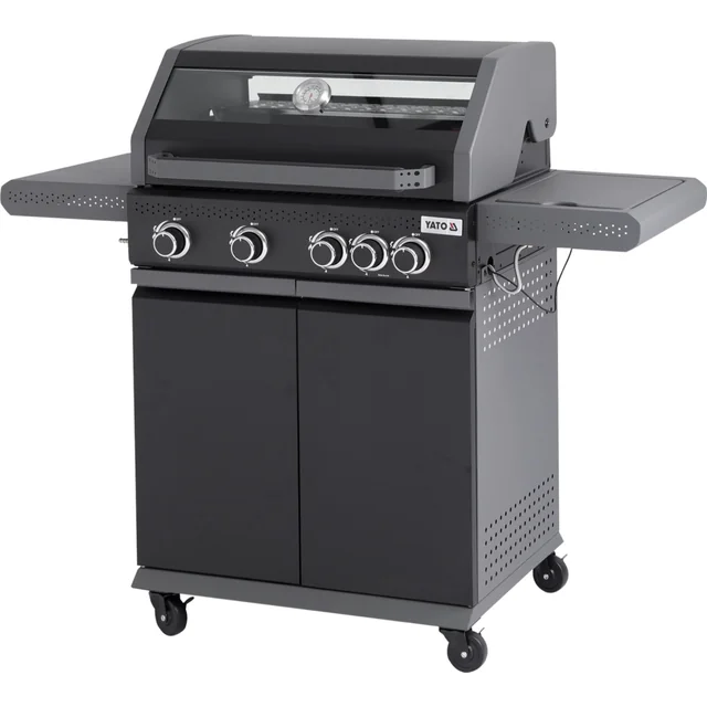 GAS GRILL 4+1, 14,5KW, WITH GLASS YG-20010