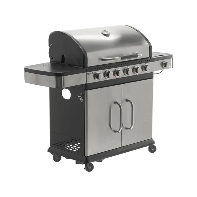 Gas grill with cabinet, 6 burners + auxiliary burner | YG-20004