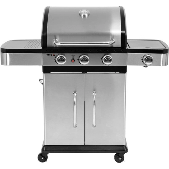 Gas grill with cabinet and cover 3 burners + auxiliary burner