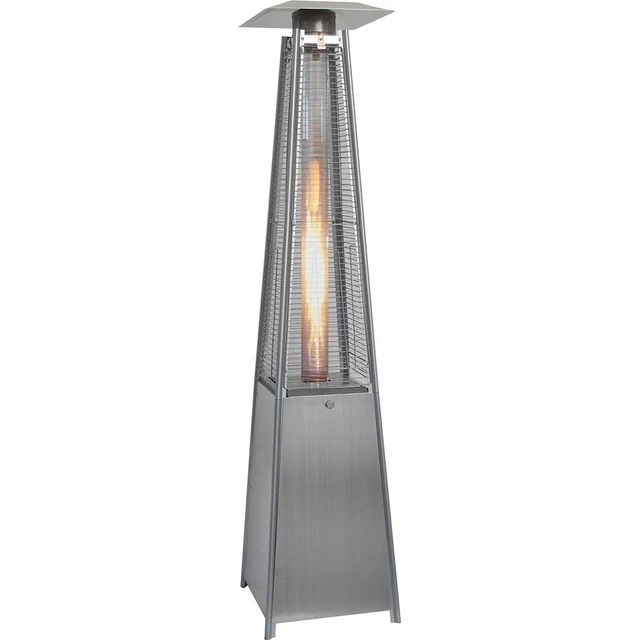 Gas heating lamp with flame, pyramid, P 13 kW