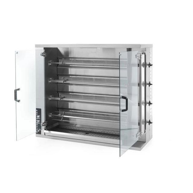 Gas rotisserie for 16-20 chickens