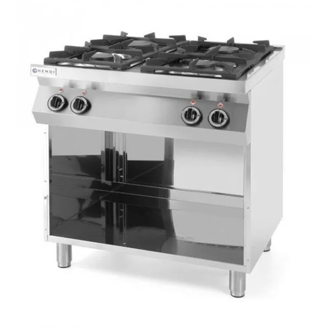 Gas stove 4-palnikowa Kitchen Line based on the open HENDI 227589 227589