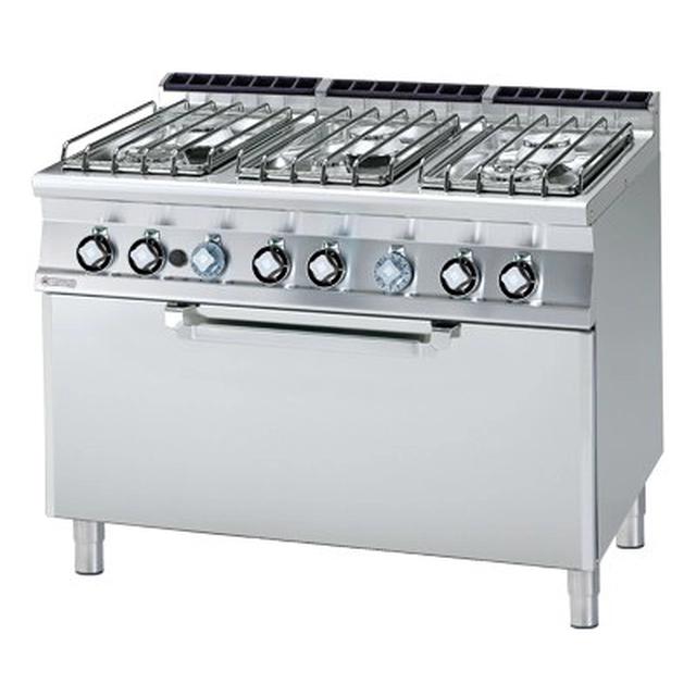 Gas stove with oven. electric