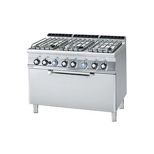 Gas stove with oven. gas